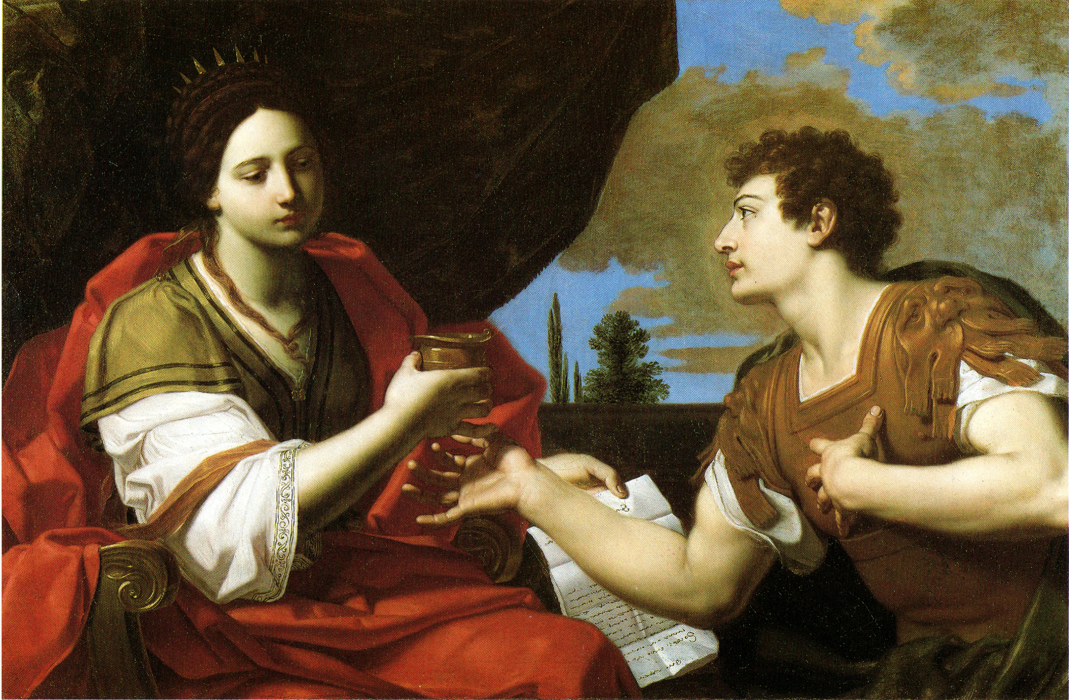 Sophonisba receives the poison from Masinissa